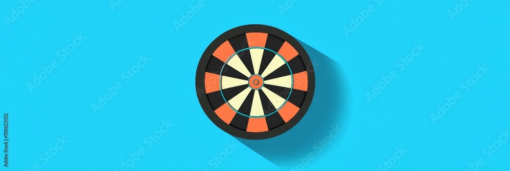 A dartboard icon isolated on a clean, vibrant blue background emphasizing achievement A dartboard icon isolated on a clean, vibrant blue background emphasizing achievement