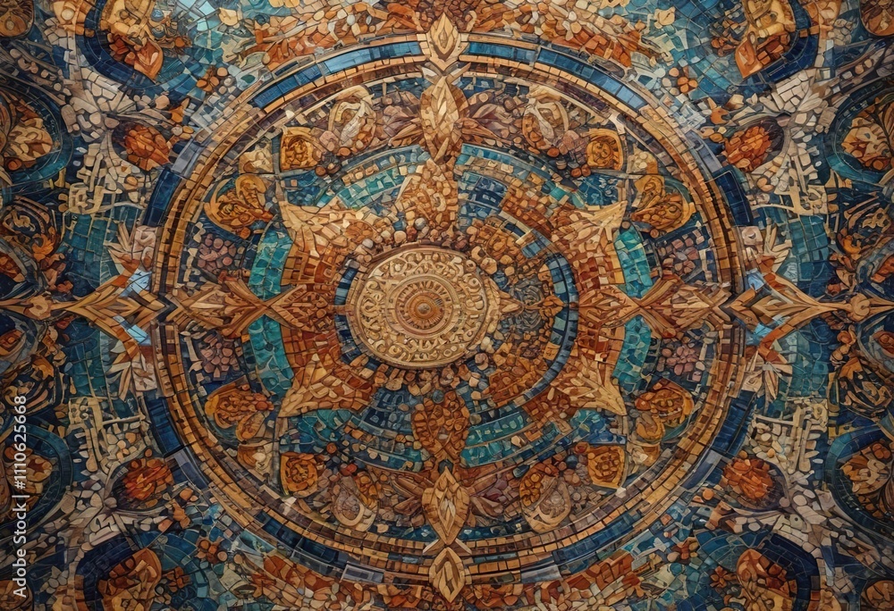 Artistic and intricate mosaic pattern in vibrant colors, pattern, mosaic, background Artistic and intricate mosaic pattern in vibrant colors, pattern, mosaic, background
