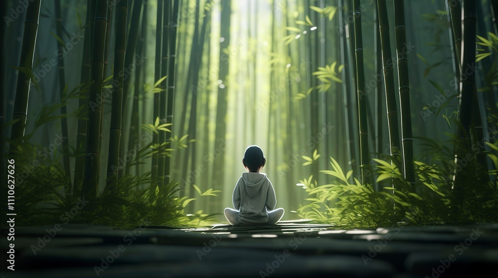A photo of a 3D character practicing yoga A photo of a 3D character practicing yoga