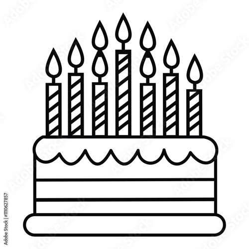 For celebrations use this festive birthday cake icon
