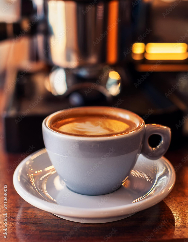 A beautifully crafted espresso served in a sleek, modern gray cup, truly perfect for coffee enthusiasts everywhere A beautifully crafted espresso served in a sleek, modern gray cup, truly perfect for coffee enthusiasts everywhere