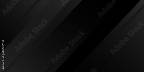 Black abstract background. Elegant dark diagonal shape elements. Modern luxury grey gradient graphic design.