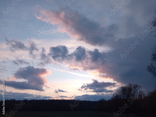 sunset in the sky