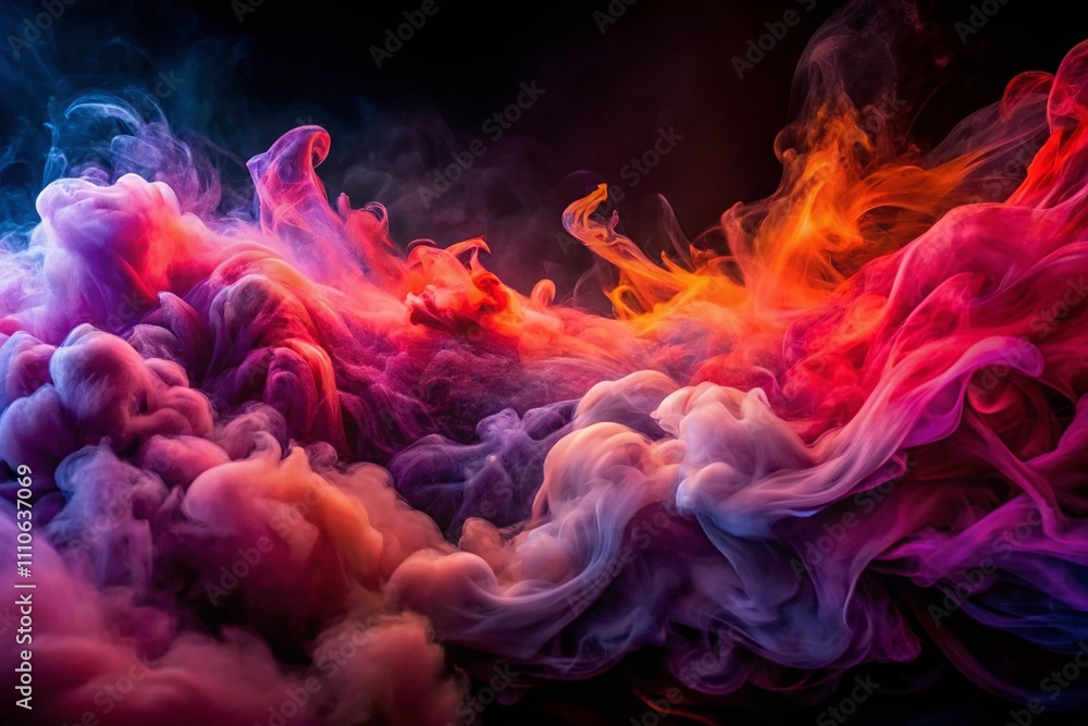 Captivating Dense Multicolored Smoke in Red, Purple, and Pink Hues on a Black Isolated Background Perfect for Vaping and Abstract Art Photography Captivating Dense Multicolored Smoke in Red, Purple, and Pink Hues on a Black Isolated Background Perfect for Vaping and Abstract Art Photography