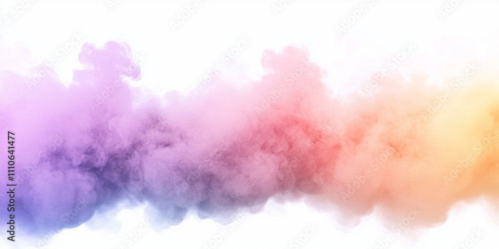 Fototapeta premium Colorful Smoke Wave Pastel Rainbow Cloud Abstract Background