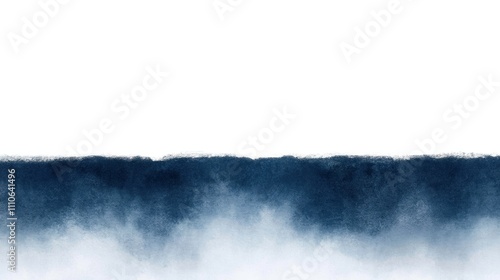 Blue watercolor splash with soft edges on a white isolated background.