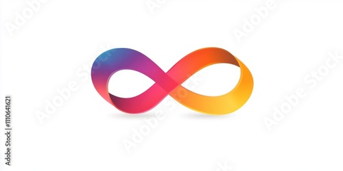 Colorful Infinity Loop Symbol Abstract Design Endless Loop Gradient Modern Background