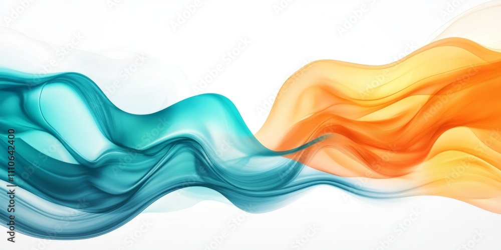 Abstract Teal Orange Wave Background Design Abstract Teal Orange Wave Background Design