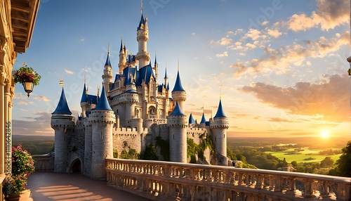 castle in the evening