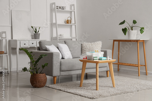 Interior of light living ro...