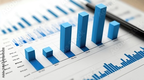 Wallpaper Mural Blue Financial Data Chart Abstract Wallpaper for Bank Branch  Torontodigital.ca