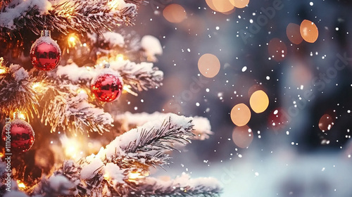 Wallpaper Mural christmas tree and lights Torontodigital.ca