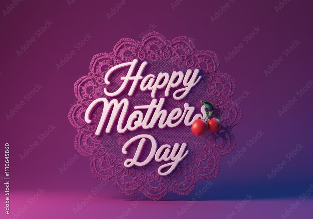 Happy Mother's Day Lace Doily Design Happy Mother's Day Lace Doily Design