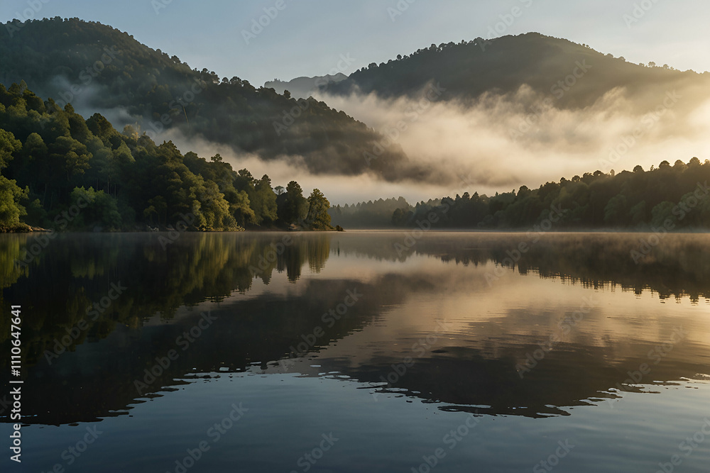 Fototapeta premium Travel places in the world, Aerial view of a tropical island with lush greenery, turquoise waters, and a seaplane landing on serene beach, Paintbrush art paint creativity craft backgrounds exhibition