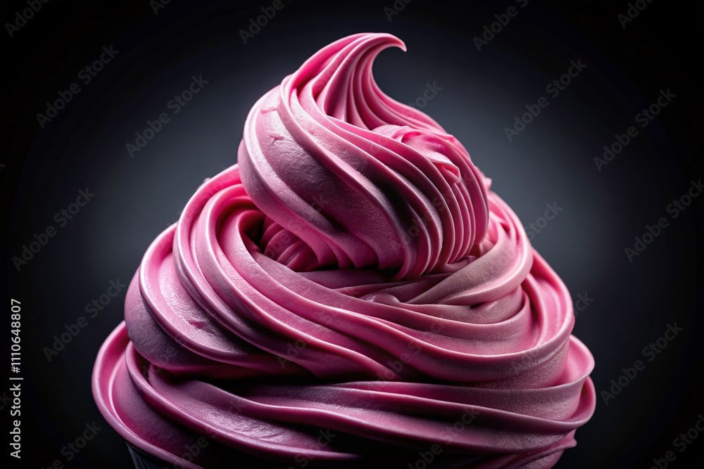 Captivating Macro Photography of Swirling Pink Ice Cream on Black Background, Loop Animation Effect, Perfect for Food and Dessert Enthusiasts, Eye-Catching Visuals for Marketing Captivating Macro Photography of Swirling Pink Ice Cream on Black Background, Loop Animation Effect, Perfect for Food and Dessert Enthusiasts, Eye-Catching Visuals for Marketing