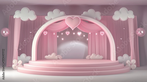 pink background with hearts