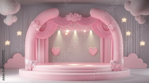 pink background with hearts