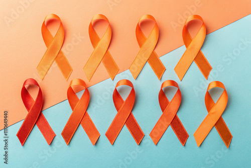 Kidney Cancer Awareness Orange Ribbon Pins - Pack Of 2 | Lapel Pins For Fundraisers, Walks & Show Of Support | 1" X 1/2" With Tac Backing