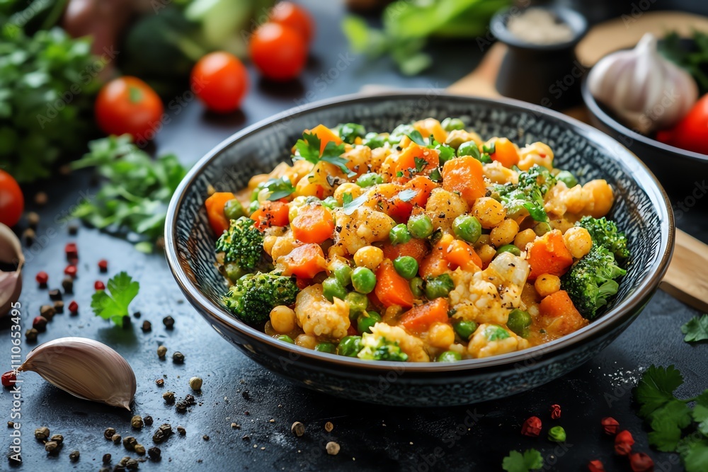 A Vibrant Bowl of Curry Delight A Vibrant Bowl of Curry Delight