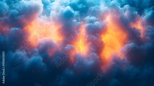 Celestial Cloudscape Abstract Cosmic Art