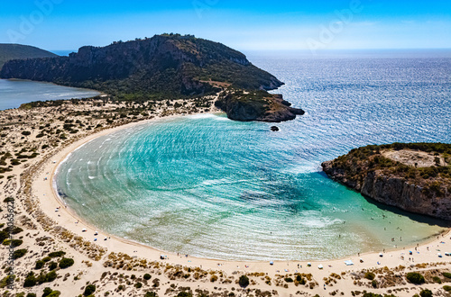 Fototapeta Naklejka Na Ścianę i Meble -  View of Voidokilia Beach, in Messinia, Greece