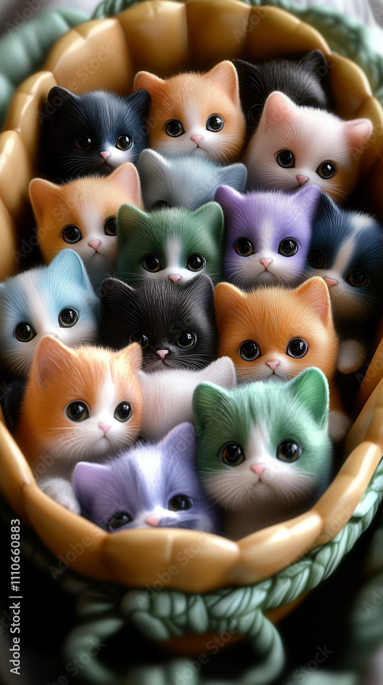 Obraz premium two cats in a row