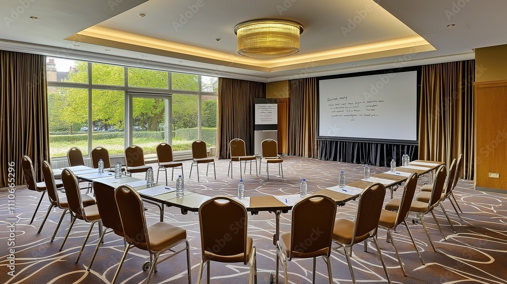 Business meeting room with vacant chairs, symbolizing the importance of preparation and anticipation in professional environments. Business meeting room with vacant chairs, symbolizing the importance of preparation and anticipation in professional environments.