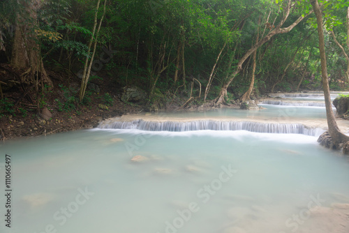 Erawan Waterfall, Erawan National Park in Kanchanaburi, Thailand	