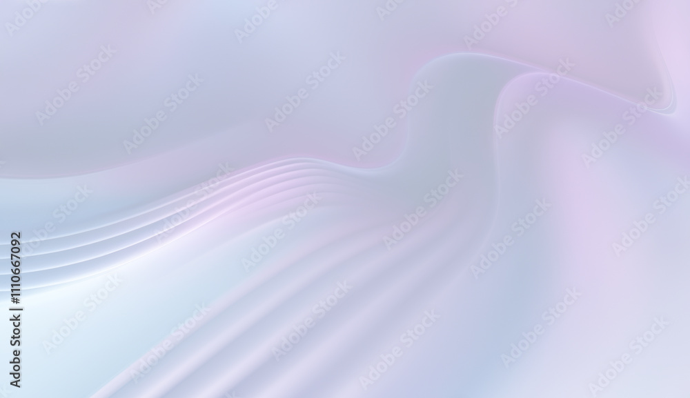 Fototapeta premium Soft Waves on a Smooth White Background