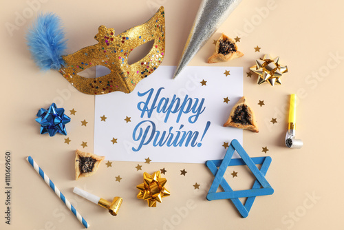 Greeting card with text HAP...