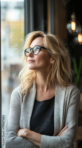 Reflective moment entrepreneur's vision for future business growth