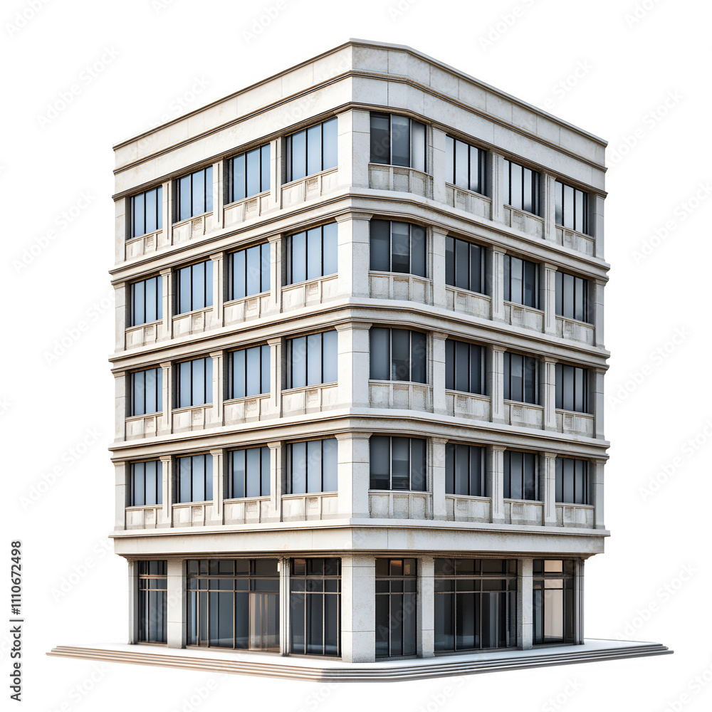 Office Building Windows Bitmap Modern office building with large windows and transparent background ...