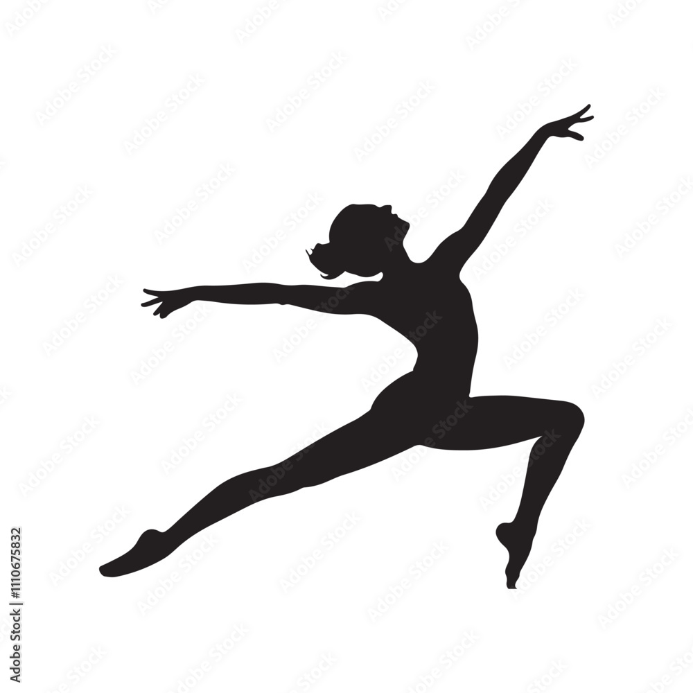 Female different style yoga pose silhouette vector illustration isolated on white background Female different style yoga pose silhouette vector illustration isolated on white background
