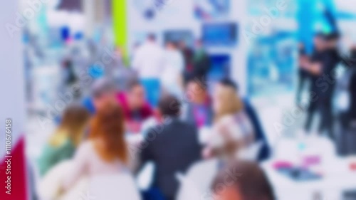 Wallpaper Mural Unrecognizable people who are holding a business meeting or negotiation. Blurry defocused video. Business theme background. Torontodigital.ca