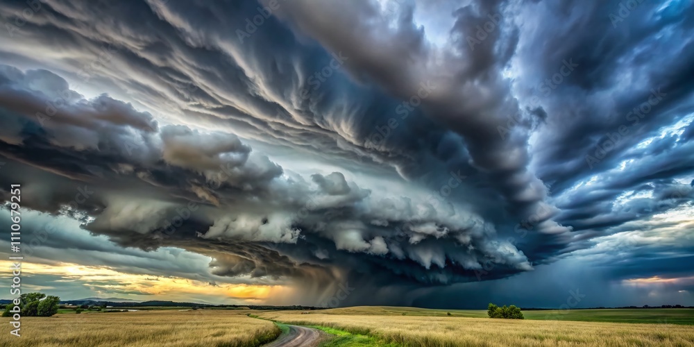 Dark Rain Clouds Gathering Overhead: Long Exposure Capturing the Intensity of Storm Clouds Before a Thunderstorm Dark Rain Clouds Gathering Overhead: Long Exposure Capturing the Intensity of Storm Clouds Before a Thunderstorm