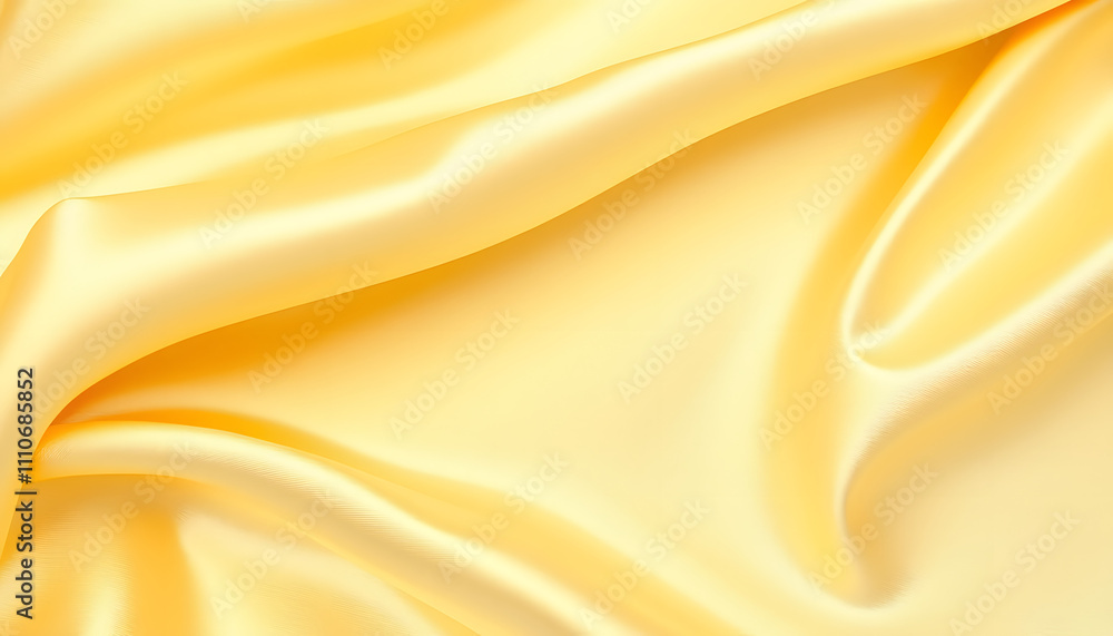 Fototapeta premium yellow gold satin texture that is white silver fabric luxurious shiny that is abstract silk cloth background with patterns soft waves blur beautiful, low-poly