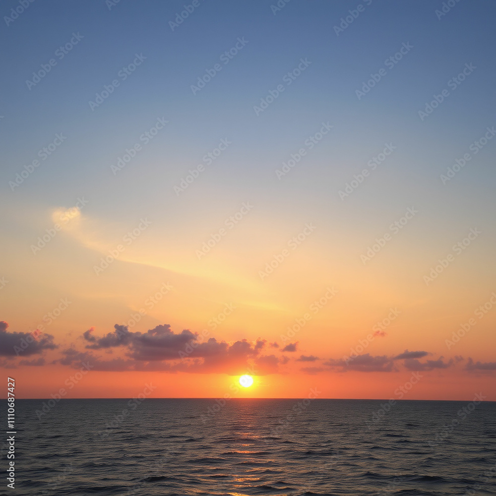 Scenic view of sea against sky during sunset Scenic view of sea against sky during sunset