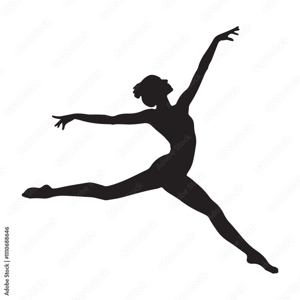 Female different style yoga pose silhouette vector illustration isolated on white background Female different style yoga pose silhouette vector illustration isolated on white background