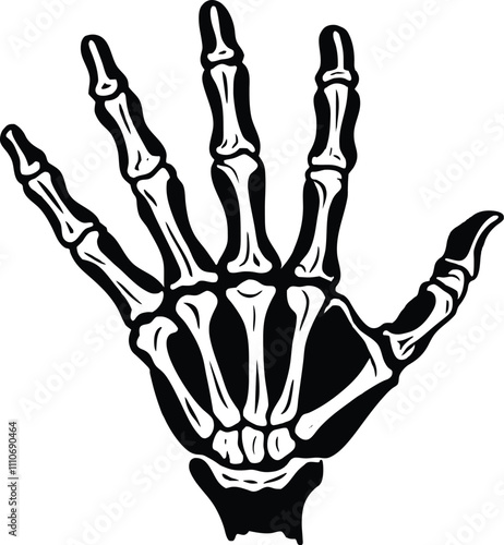  Skeleton Hand Vector Illustration