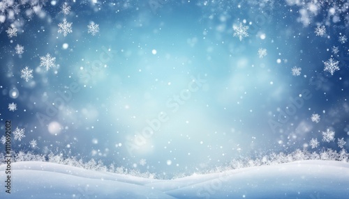 Wallpaper Mural illustration of a winter themed greeting card with snow and snowflakes to recreate Christmas atmosphere Torontodigital.ca