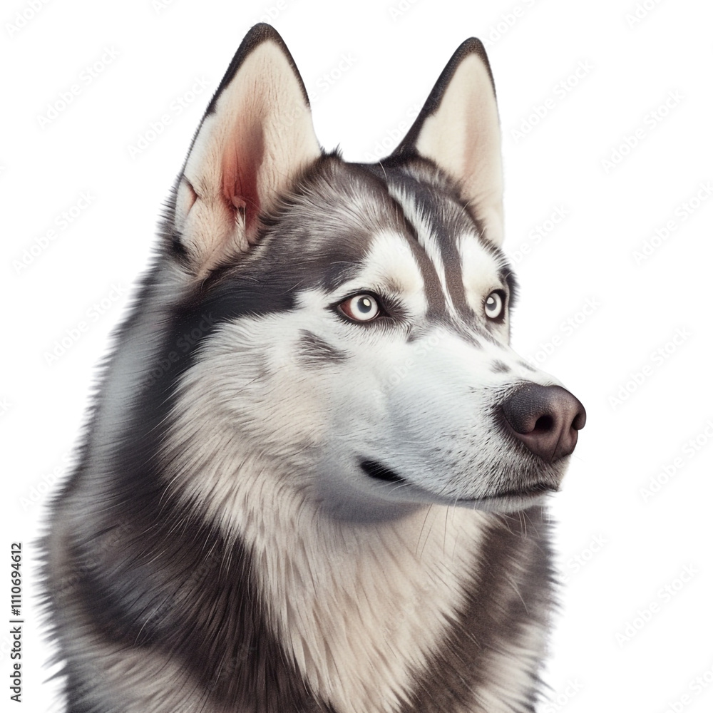Portrait of a Siberian Husky Portrait of a Siberian Husky