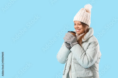 Young woman in winter cloth...