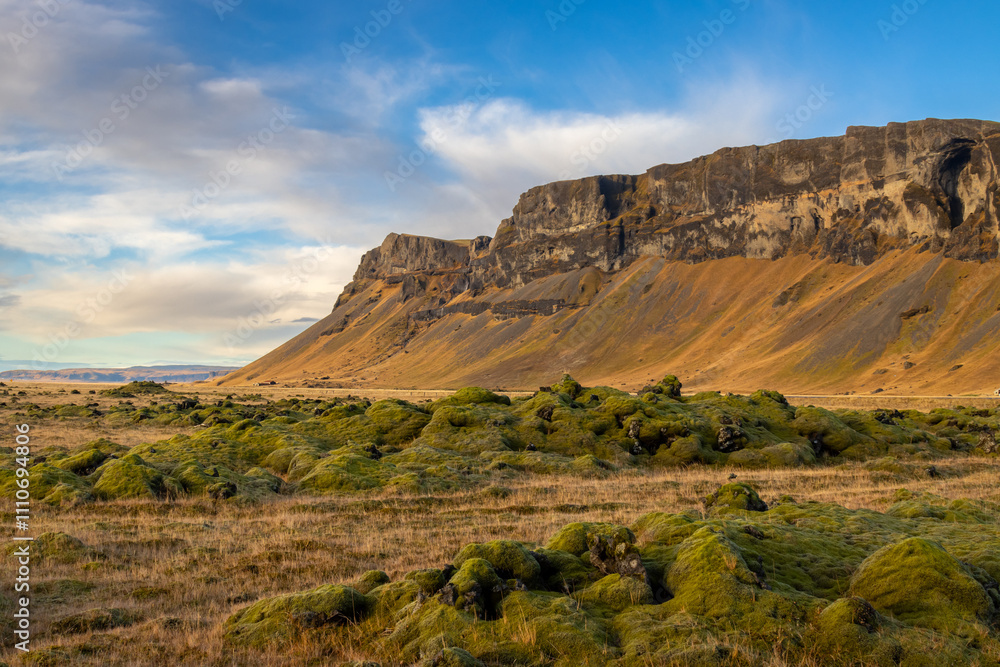 Mountain in a beautiful weather in the autumn, Iceland Mountain in a beautiful weather in the autumn, Iceland