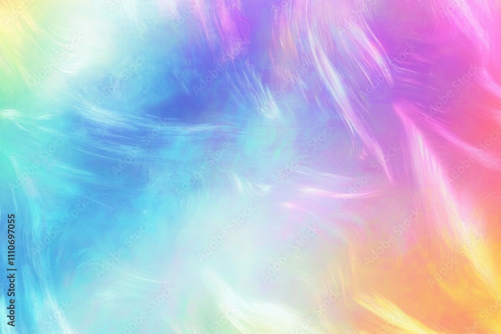 Iridescent pastel rainbow background with holographic foil abstract wavy texture. Iridescent pastel rainbow background with holographic foil abstract wavy texture.