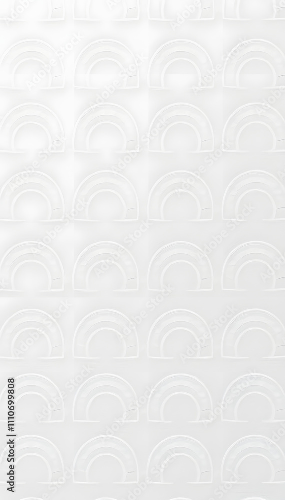 A pattern of embossed white semi-circle paper presented on a gray background with copy space. Macro photo, professional photography A pattern of embossed white semi-circle paper presented on a gray background with copy space. Macro photo, professional photography