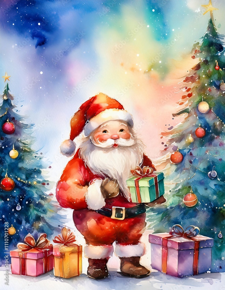 Christmas Day Water Color Background Christmas Day Water Color Background