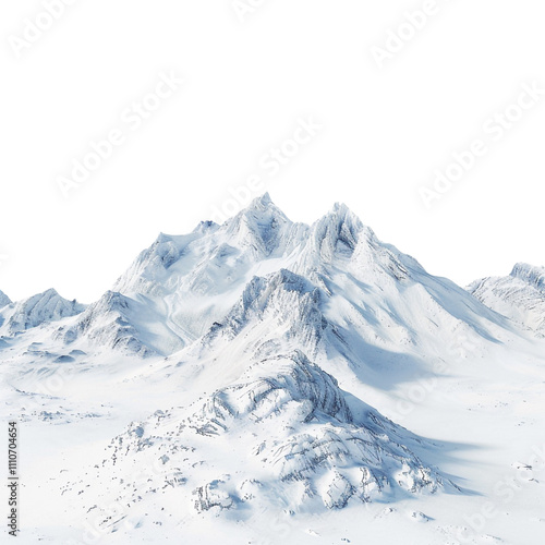 Wallpaper Mural Snowy Mountain Range Landscape Torontodigital.ca