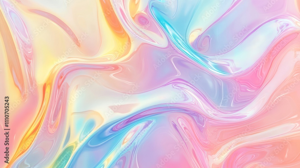 Obraz premium Colorful pastel RGB soft water ripples on the surface,Rainbow colors background