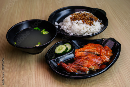 duck drumstick with rice