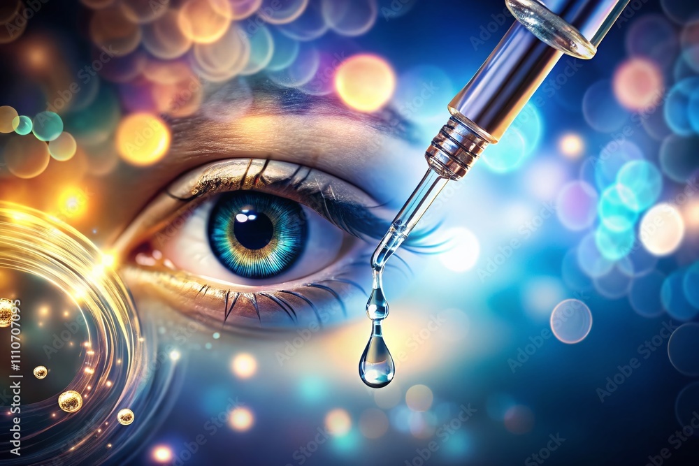 Eye Dropper for Medicine and Health Themes with Bokeh Effect, Ideal for ...